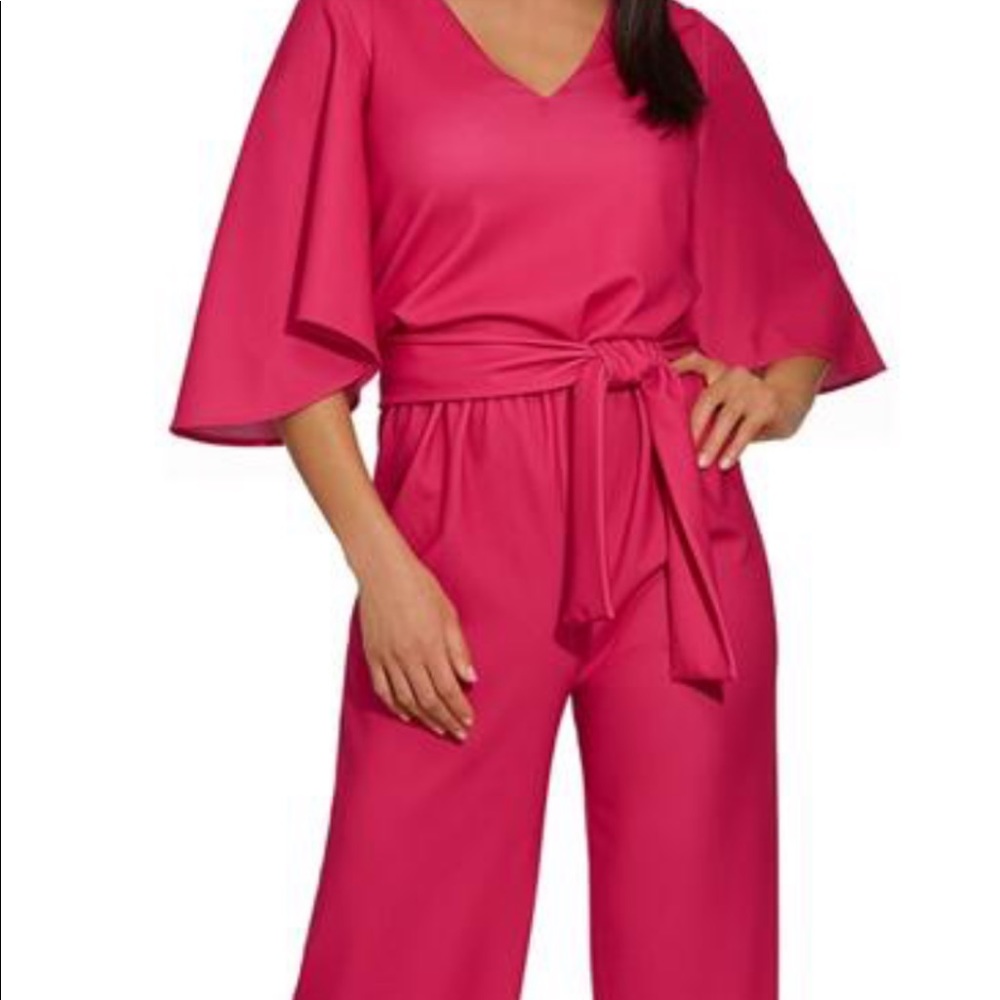 NWT Beautiful pink flowing jumpsuit. Boston Proper. Perfect for special occasion